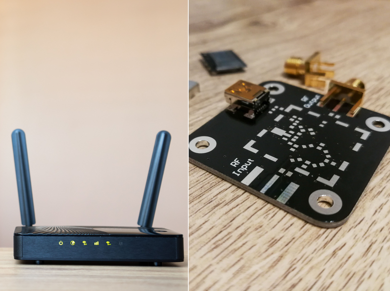 LTE Wi-Fi router and compact communication device PCB requiring small-footprint coaxial connectors like SMA, SMB, or MCX.