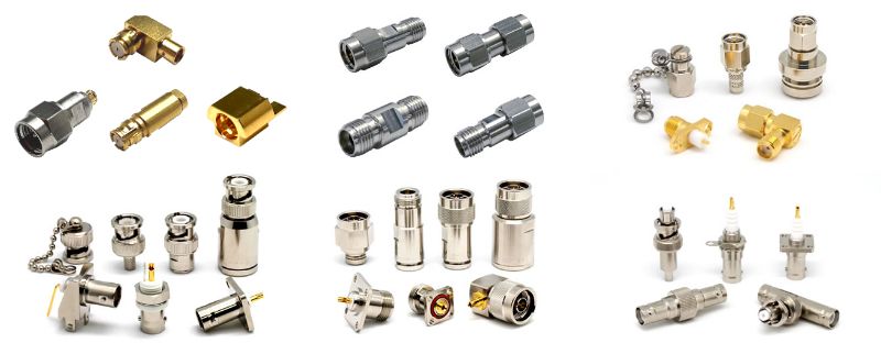 Examples of RF coaxial connectors by Tyclon