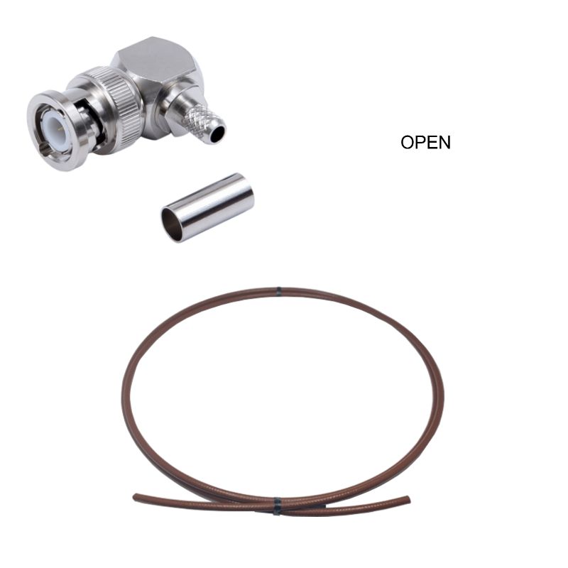 BNC Plug(Right Angle) to Open Cable Using RG-142B/U Coax