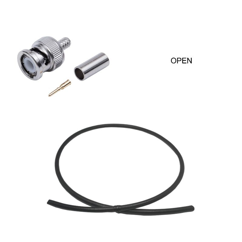 BNC Plug to Open Cable Using RG-55A/U Coax