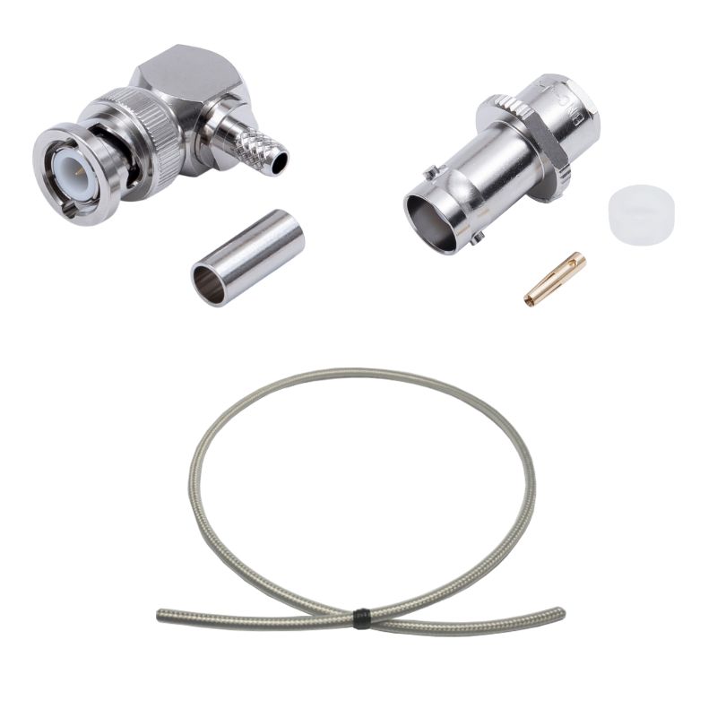 BNC Plug(Right Angle) to Jack Cable Using RG-55/U Coax