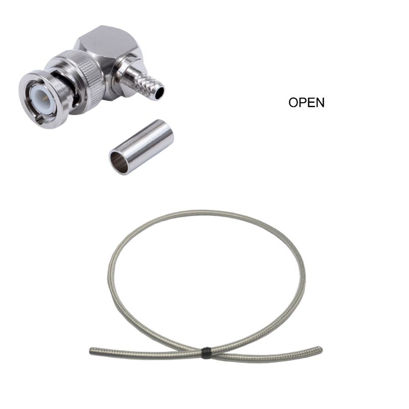 BNC Plug(Right Angle) to Open Cable Using RG-55/U Coax