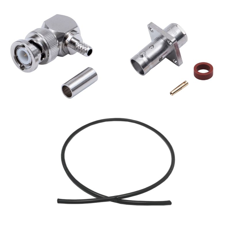 BNC Plug to Jack(Flange) Cable Using RG-58A/U Coax