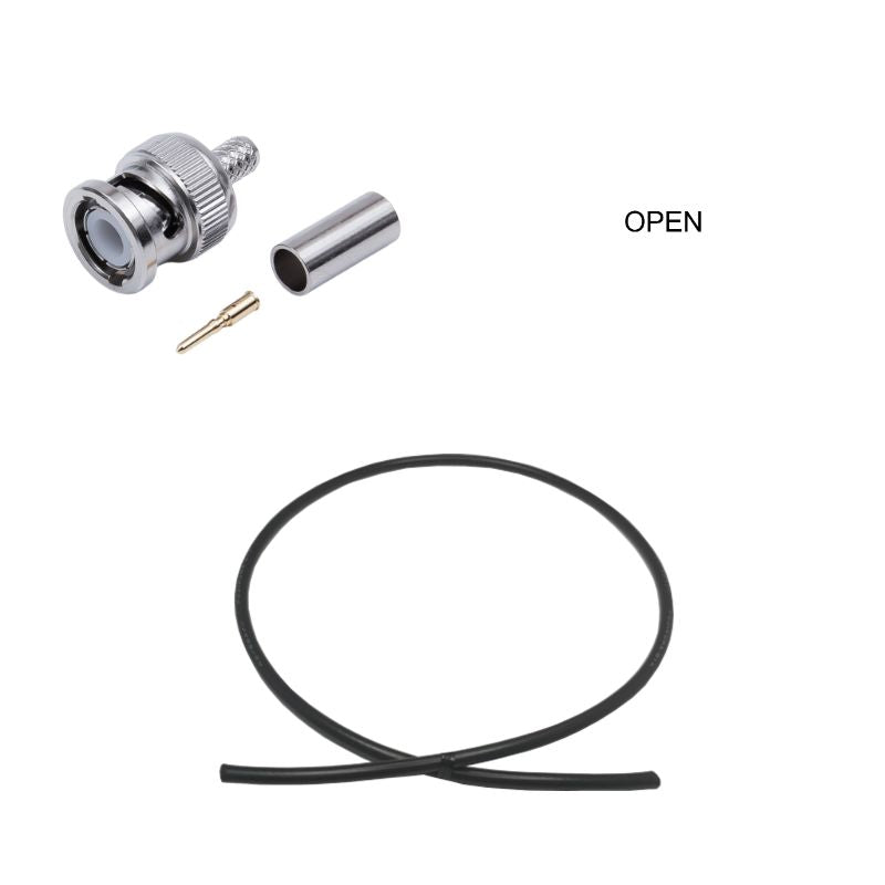 BNC Plug to Open Cable Using RG-58A/U Coax