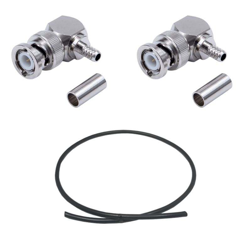 BNC Plug(Right Angle) to Plug(Right Angle) Cable Using RG-58/U Coax