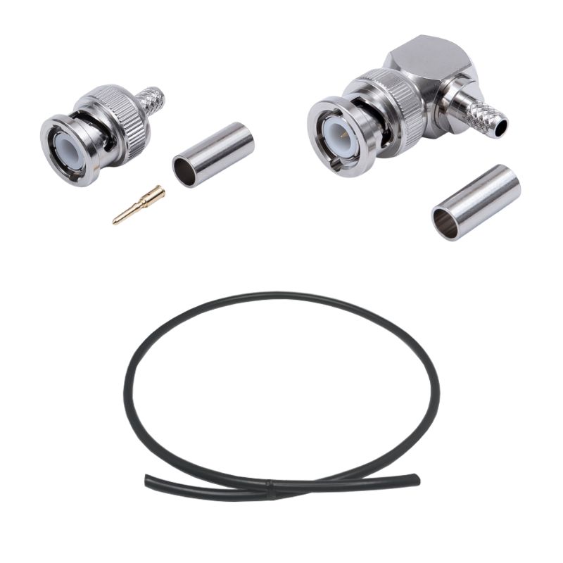 BNC Plug to Plug(Right Angle) Cable Using RG-58/U Coax