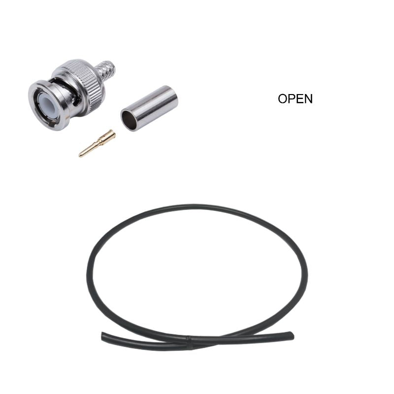 BNC Plug to Open Cable Using RG-58/U Coax