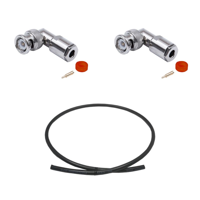 BNC Plug(Right Angle) to Plug(Right Angle) Cable Using RG-59/U Coax