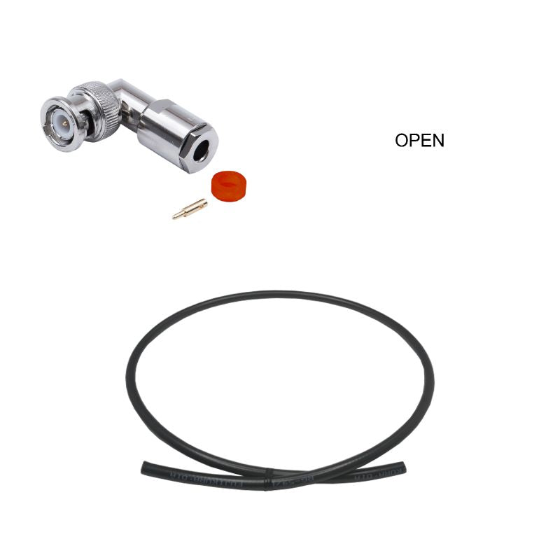 BNC Plug(Right Angle) to Open Cable Using RG-59/U Coax