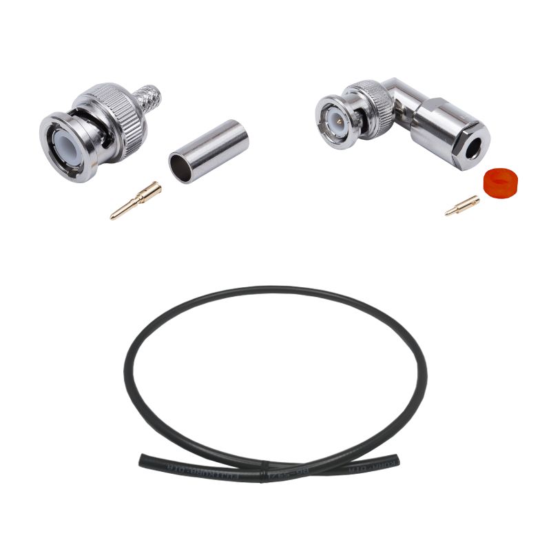 BNC Plug to Plug(Right Angle) Cable Using RG-59/U Coax