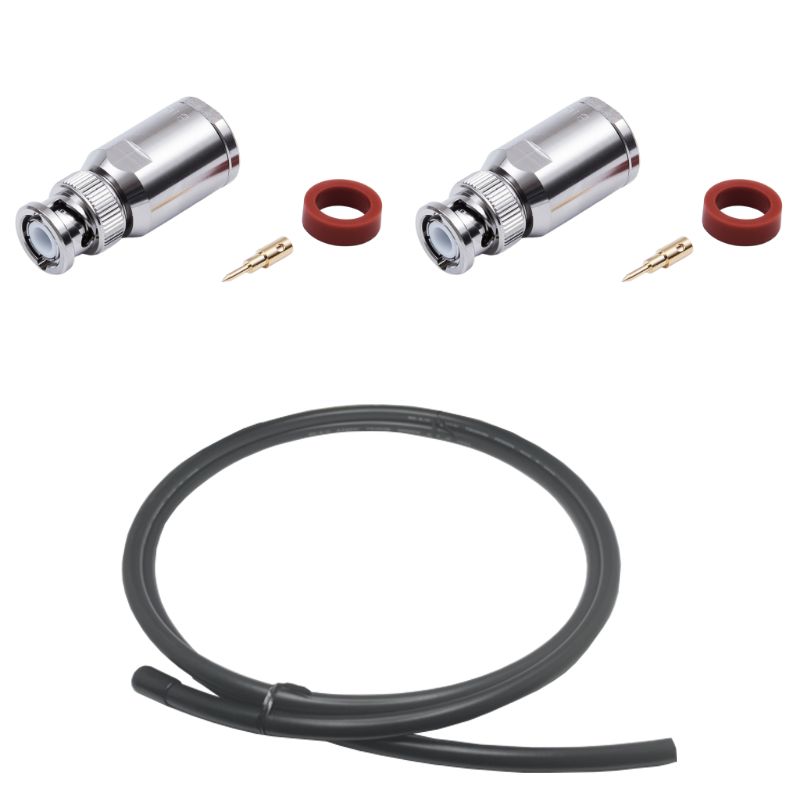 BNC plug to plug cable using RG-8/U coax