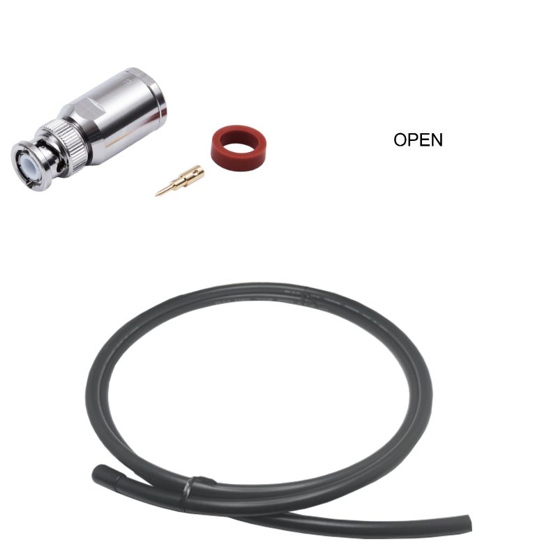 BNC Plug to Open Cable Using RG-8/U Coax