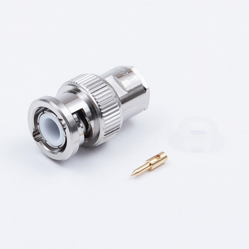 Close-up image of a standard Tyclon straight coaxial connector, a common type used for various RF applications and equipment connections.